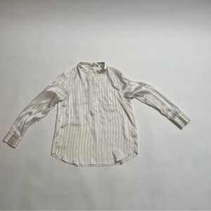 MEILLEUR MOMENT silk pinstripe button down blouse